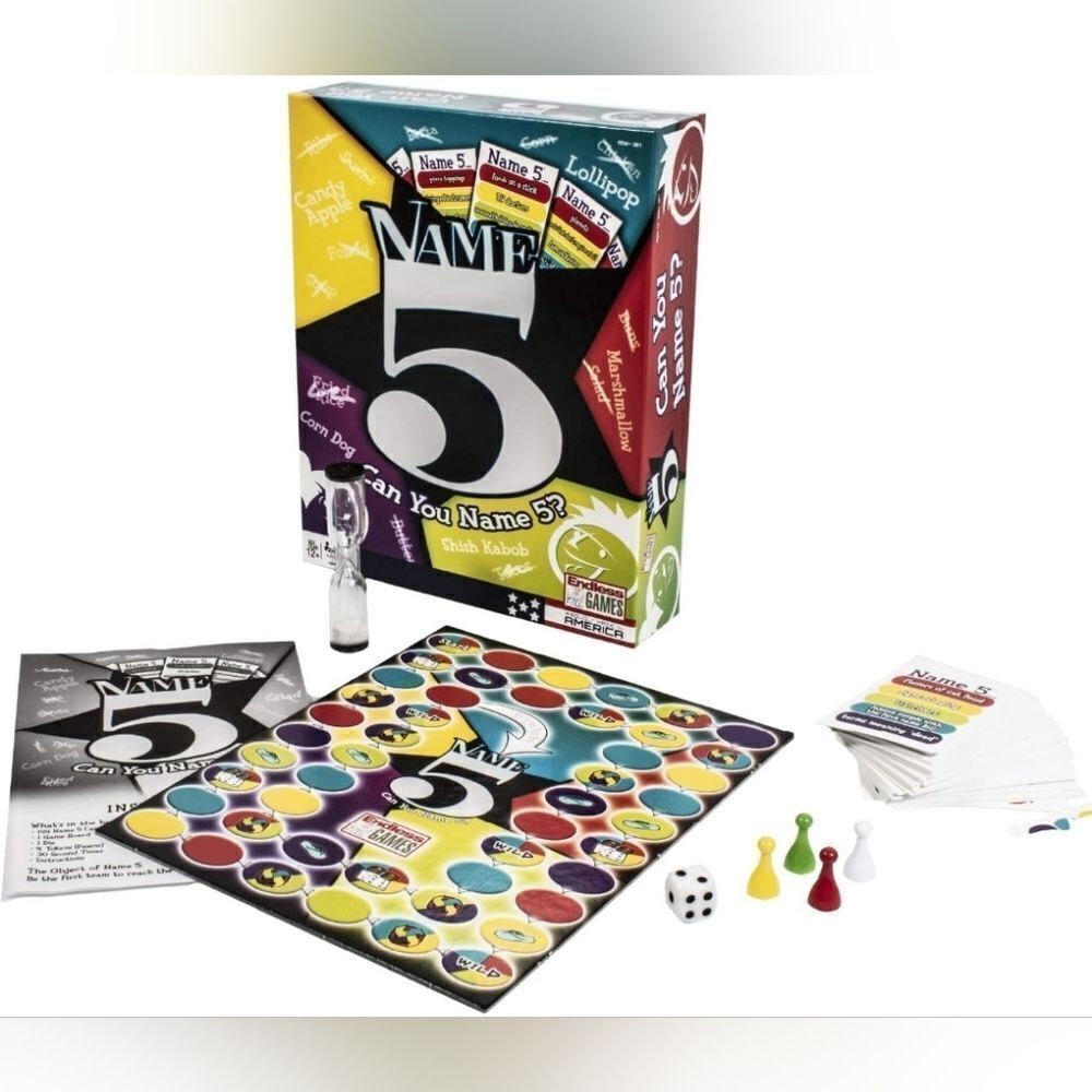 🩵NIB Name 5 2009 Edition Trivia Board Game